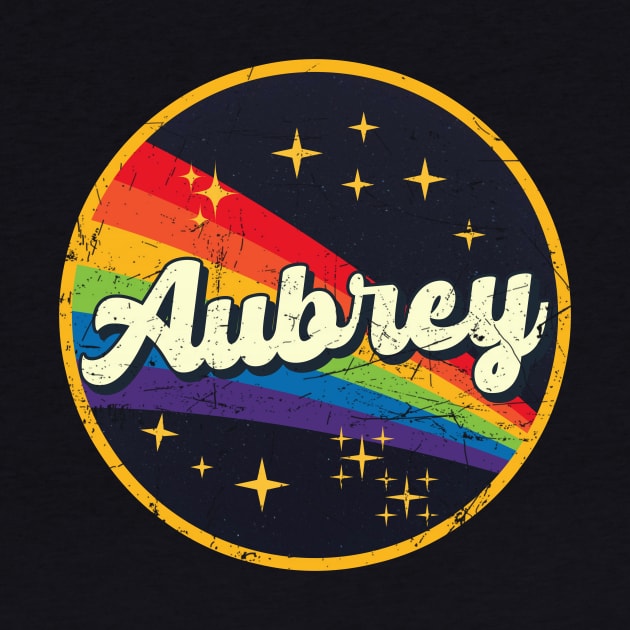 Aubrey // Rainbow In Space Vintage Grunge-Style by LMW Art